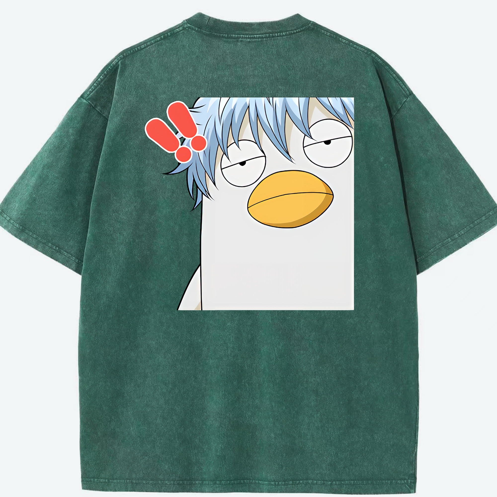 （画像用） ぎんたま 坂田銀時（さかたぎんとき） 神楽 志村新八（しむら しんぱち） GINTAMA Sakata Gintoki Kagura Shimura Shinpachi 綿100% ヴィンテージ風 半袖Tシャツ（背面プリント）